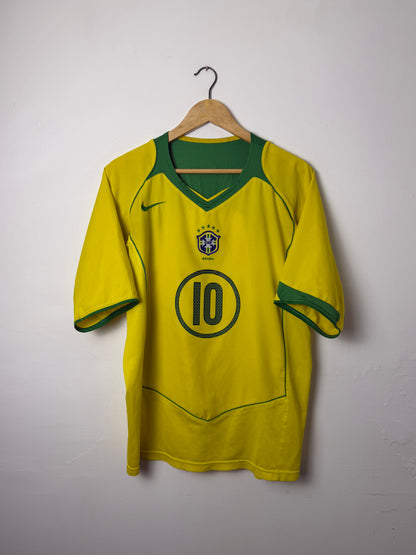 Ronaldinho 2004 home football shirt (L)