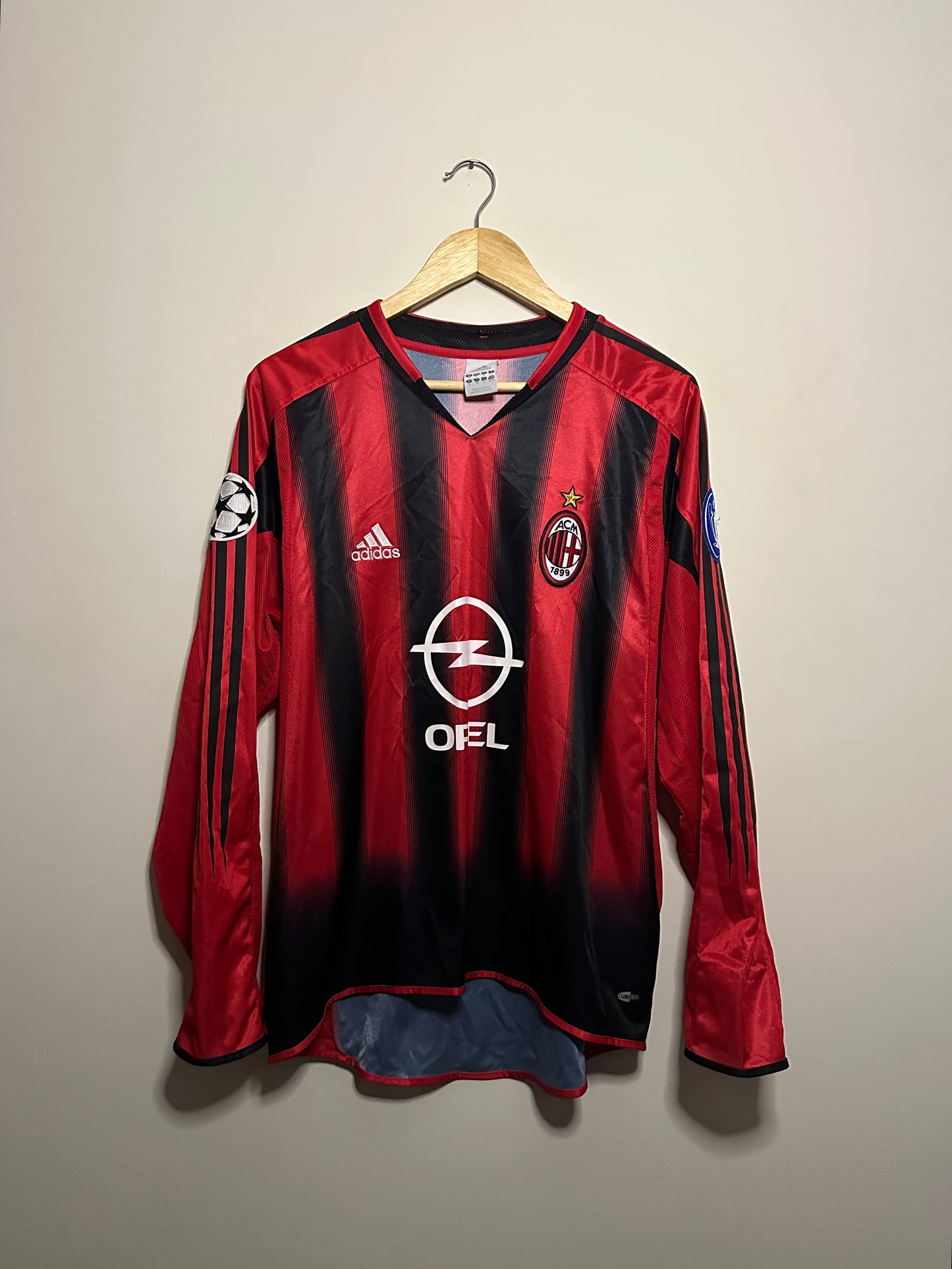 Kaka AC Milan 2004-05 long sleeve home football shirt (M)