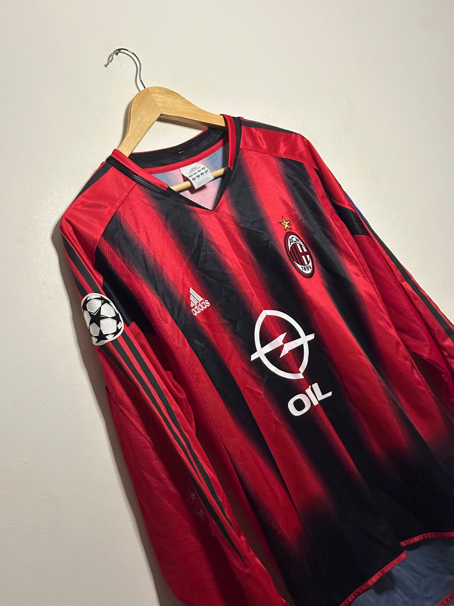 Kaka AC Milan 2004-05 long sleeve home football shirt (M)