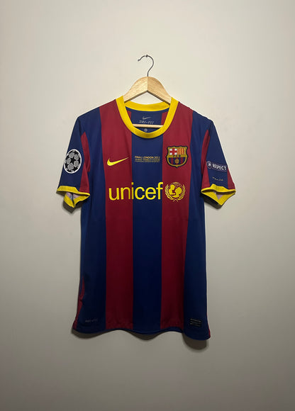 Lionel Messi FC Barcelona 2010-11 champions league final edition home football shirt (M)