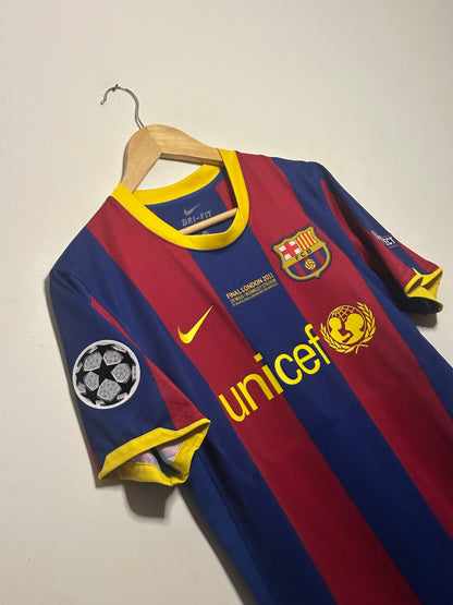 Lionel Messi FC Barcelona 2010-11 champions league final edition home football shirt (M)