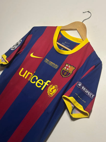 Lionel Messi FC Barcelona 2010-11 champions league final edition home football shirt (M)