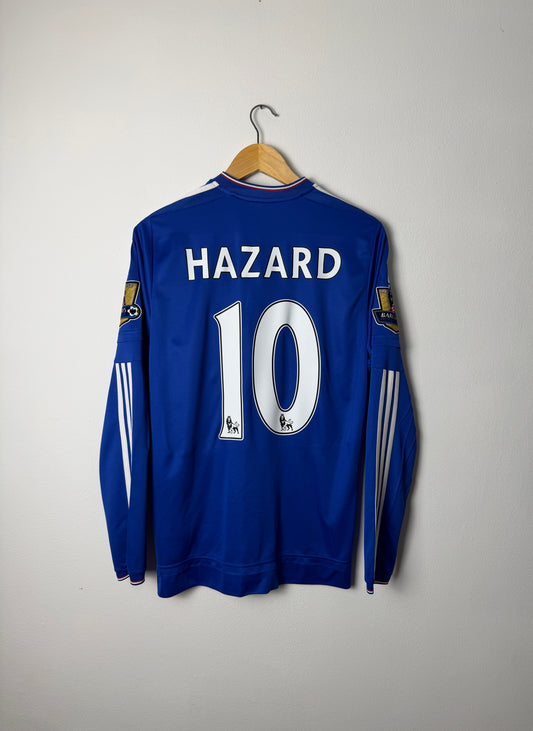 Eden Hazard Chelsea FC 2015-16 long sleeve home football shirt (M)