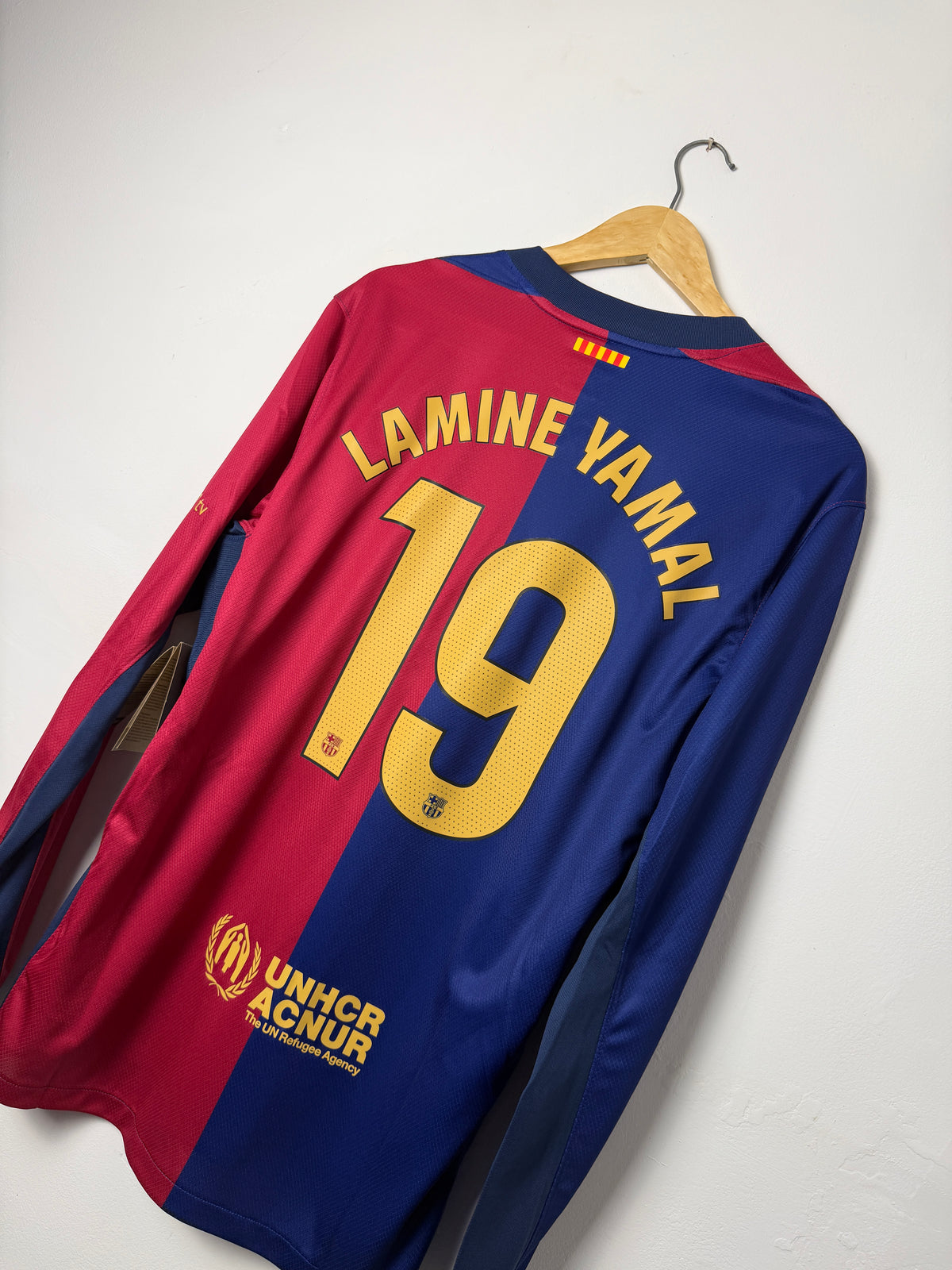 Lamine Yamal FC Barcelona 2024-25 long sleeve home football shirt (L)