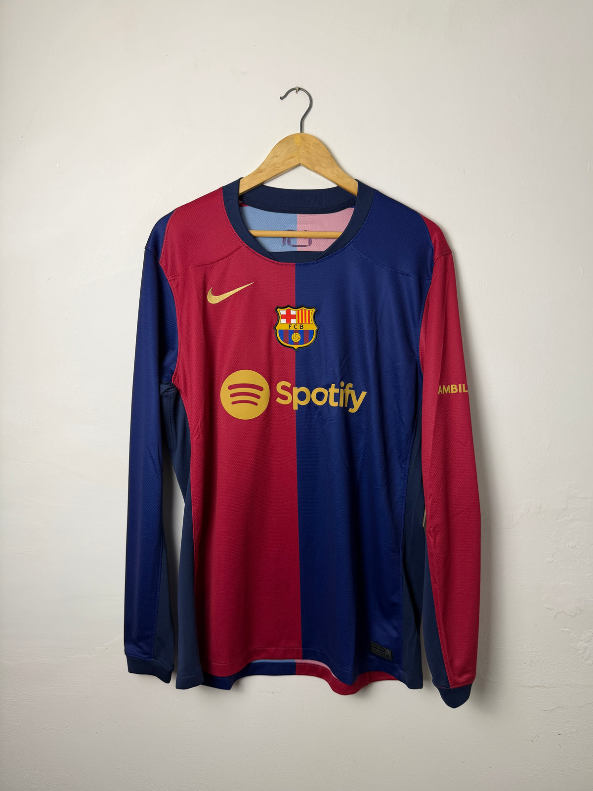 Lamine Yamal FC Barcelona 2024-25 long sleeve home football shirt (L)