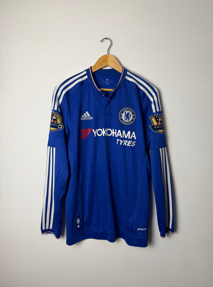 Eden Hazard Chelsea FC 2015-16 long sleeve home football shirt (M)