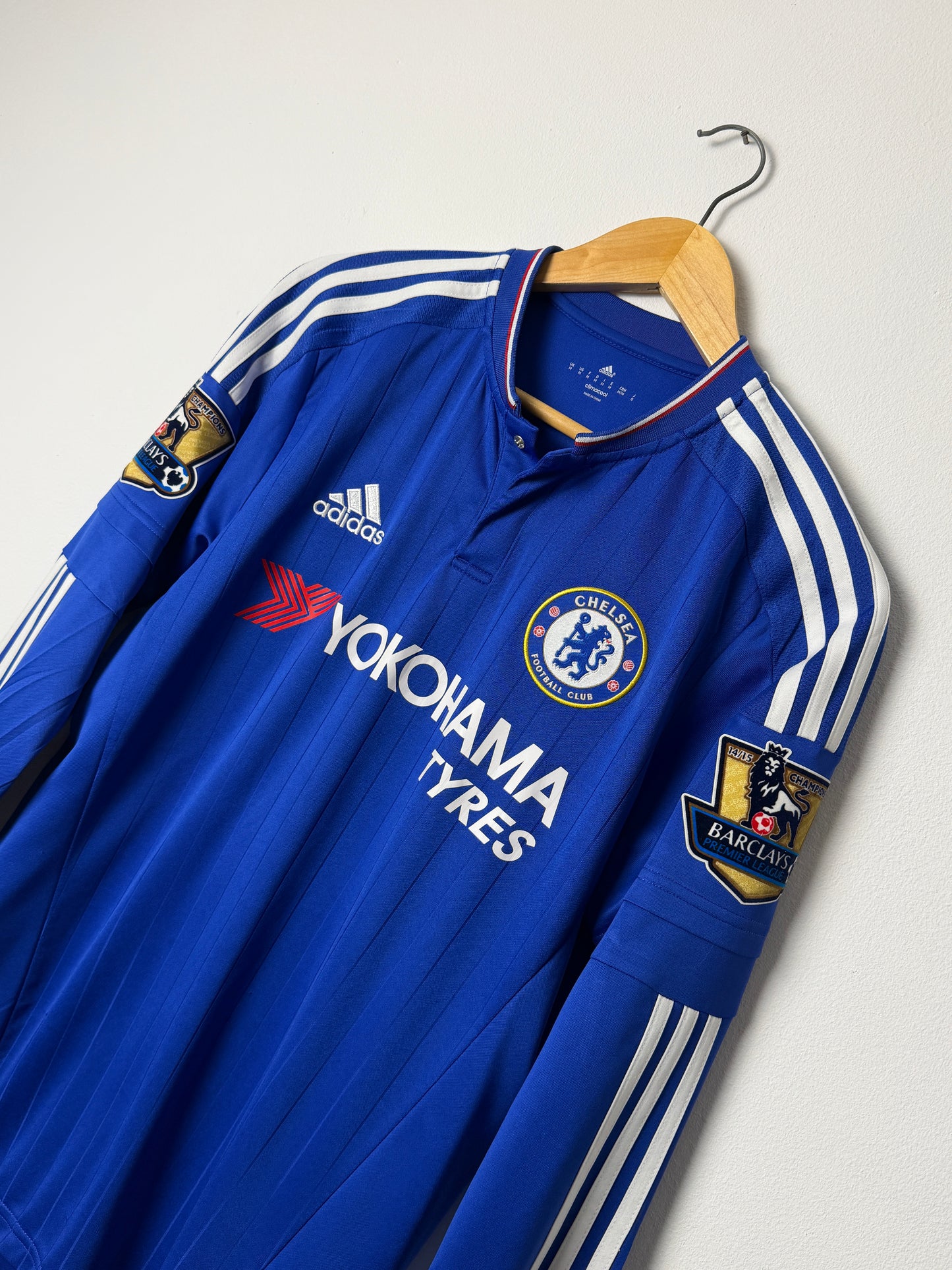 Eden Hazard Chelsea FC 2015-16 long sleeve home football shirt (M)