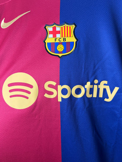 Lamine Yamal FC Barcelona 2024-25 long sleeve home football shirt (L)