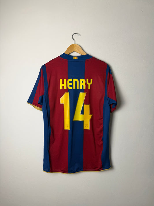 Thierry Henry FC Barcelona 2007-08 home football shirt (M)