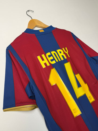 Thierry Henry FC Barcelona 2007-08 home football shirt (M)