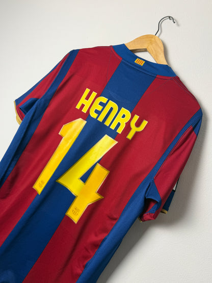 Thierry Henry FC Barcelona 2007-08 home football shirt (M)