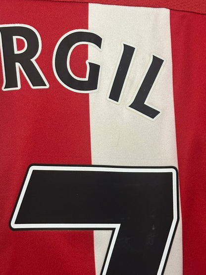 Virgil Van Dijk Southampton FC 2015-16 home football shirt (L)