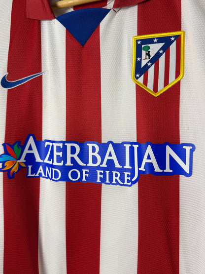 David Villa Atletico Madrid 2013-14 home football shirt (M)