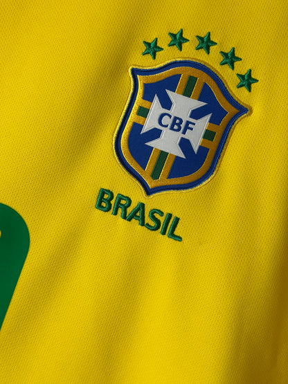 Neymar JR Brazil 2018 World Cup home football shirt (L)