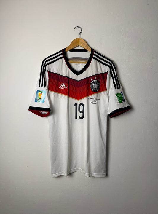 Mario Gotze Germany 2014 World Cup home football shirt (L)