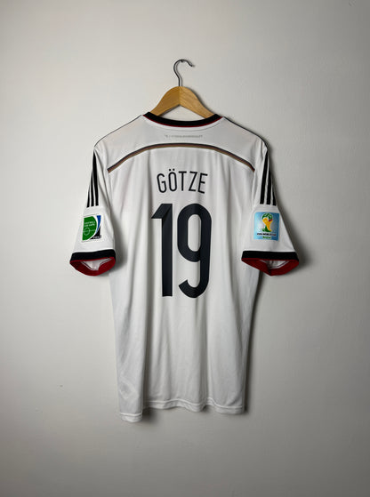 Mario Gotze Germany 2014 World Cup home football shirt (L)
