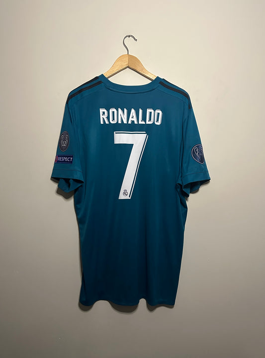 Cristiano Ronaldo Real Madrid CF 2017-18 third football shirt (XXL)