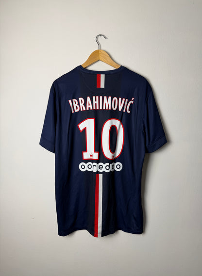 Zlatan Ibrahimovic PSG 2014-15 home football shirt (XL)
