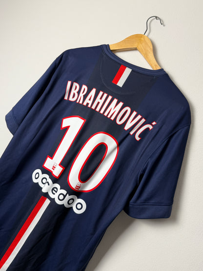 Zlatan Ibrahimovic PSG 2014-15 home football shirt (XL)