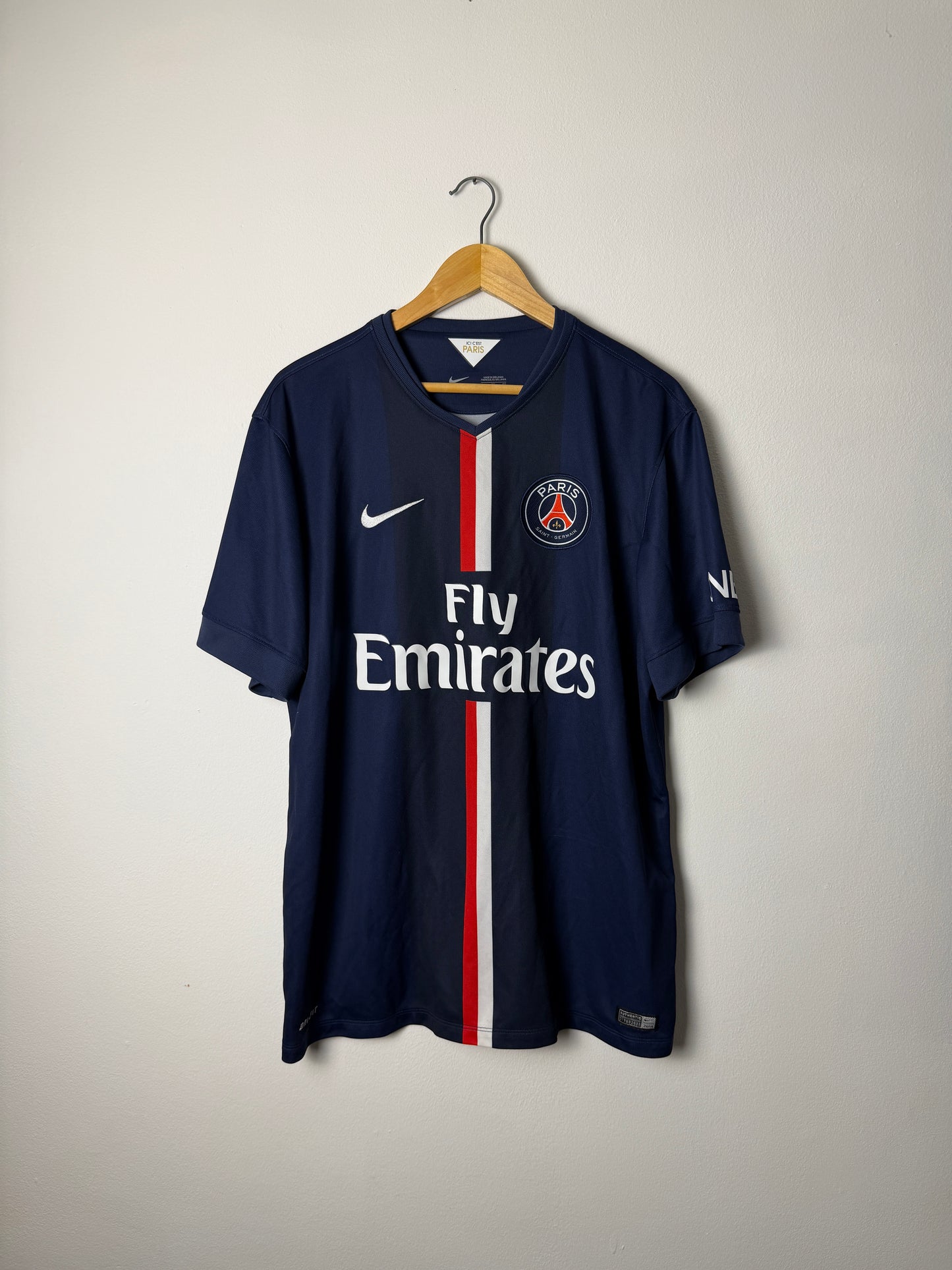 Zlatan Ibrahimovic PSG 2014-15 home football shirt (XL)