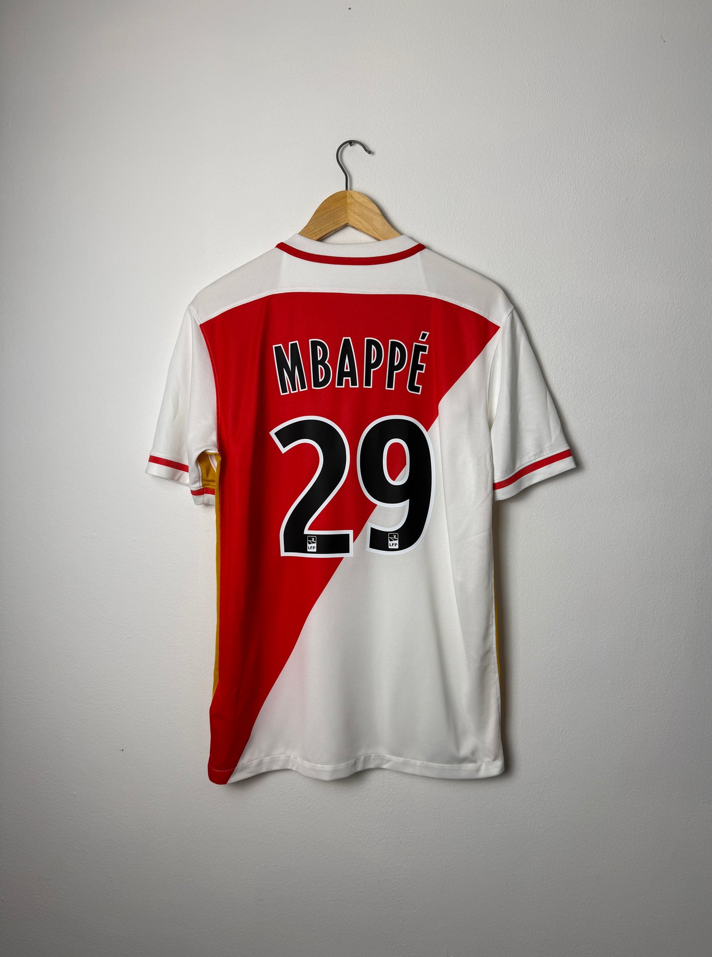 Kylian Mbappe AS Monaco 2015-16 home football shirt (M)