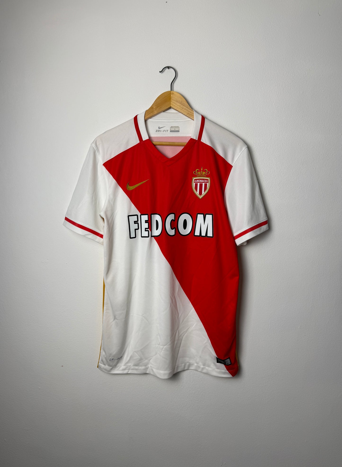 Kylian Mbappe AS Monaco 2015-16 home football shirt (M)