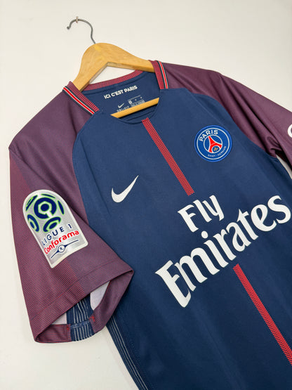 Neymar JR PSG 2017-18 home football shirt (M)