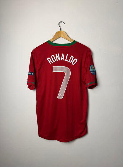 Cristiano Ronaldo Portugal 2012 home football shirt (M)