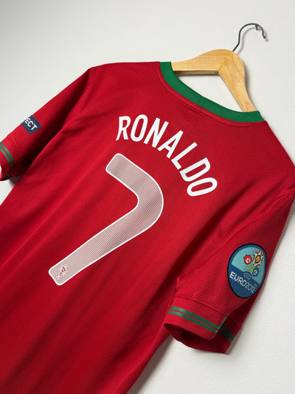 Cristiano Ronaldo Portugal 2012 home football shirt (M)