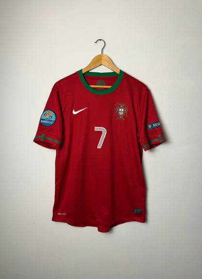 Cristiano Ronaldo Portugal 2012 home football shirt (M)