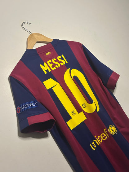 Lionel Messi FC Barcelona 2014-15 champions league final edition home football shirt (M)