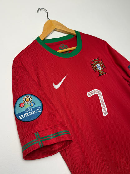 Cristiano Ronaldo Portugal 2012 home football shirt (M)