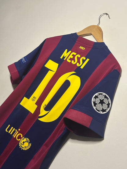 Lionel Messi FC Barcelona 2014-15 champions league final edition home football shirt (M)