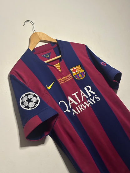 Lionel Messi FC Barcelona 2014-15 champions league final edition home football shirt (M)