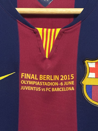 Lionel Messi FC Barcelona 2014-15 champions league final edition home football shirt (M)