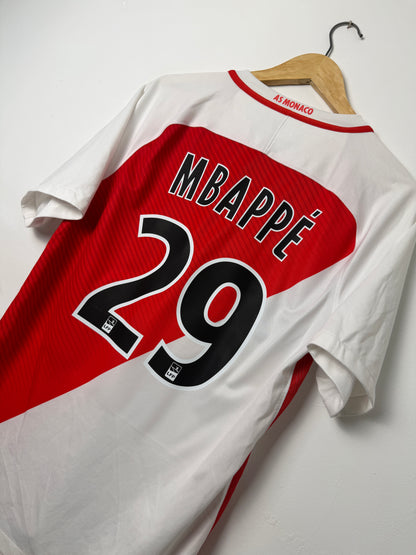 Kylian Mbappe AS Monaco 2016-17 home football shirt (M)