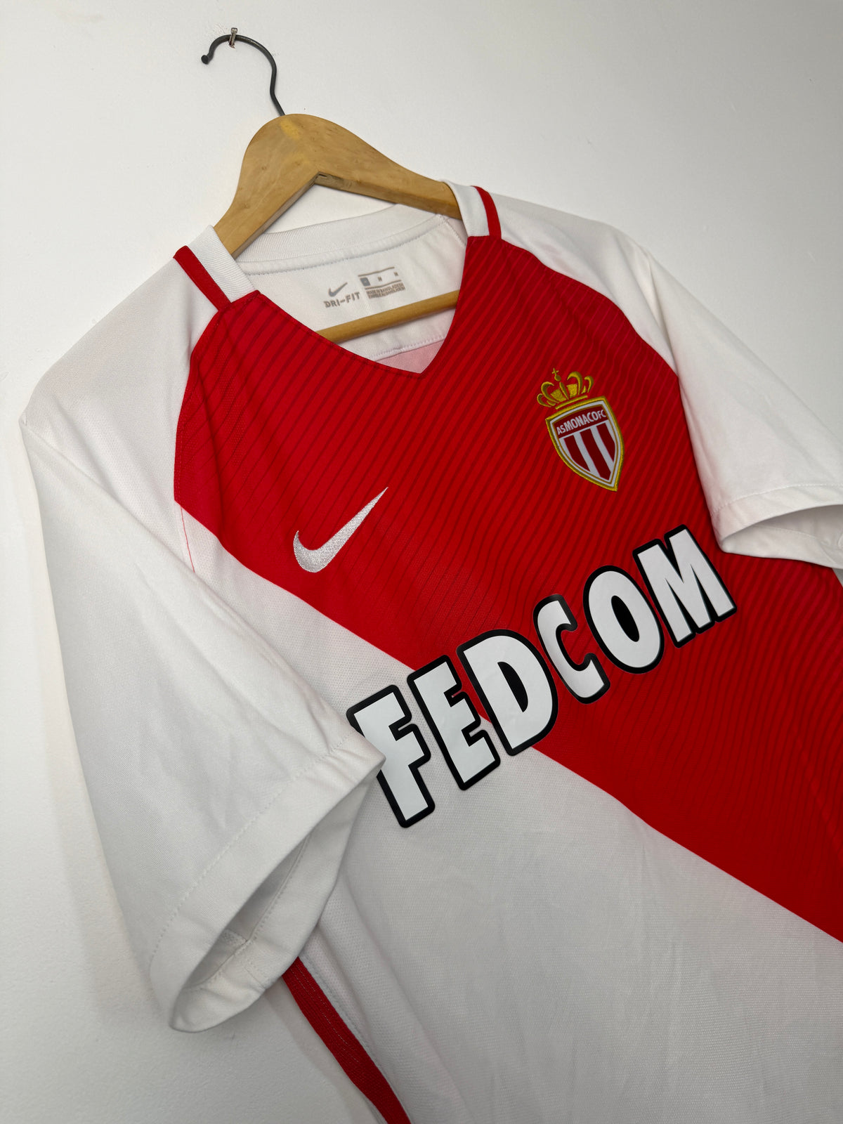 Kylian Mbappe AS Monaco 2016-17 home football shirt (M)