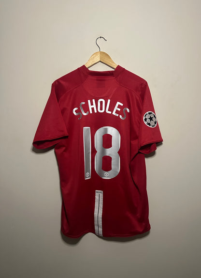 Paul Scholes Manchester United 2007-09 home football shirt (XL)