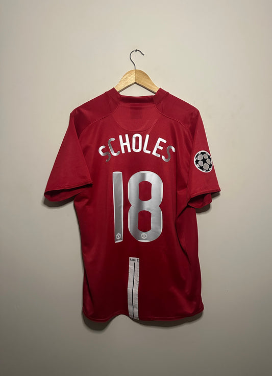 Paul Scholes Manchester United 2007-09 home football shirt (XL)