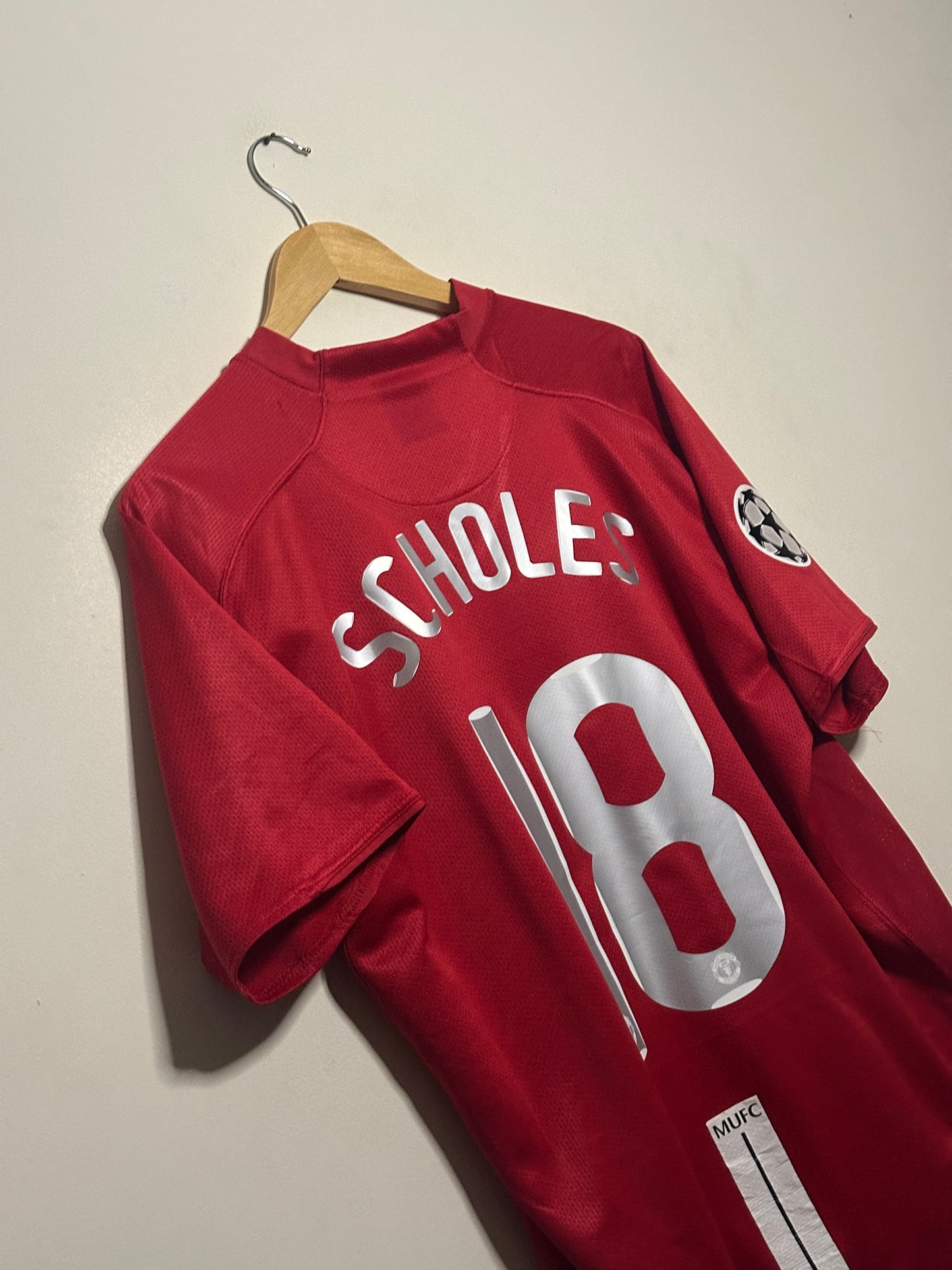 Paul Scholes Manchester United 2007-09 home football shirt (XL)