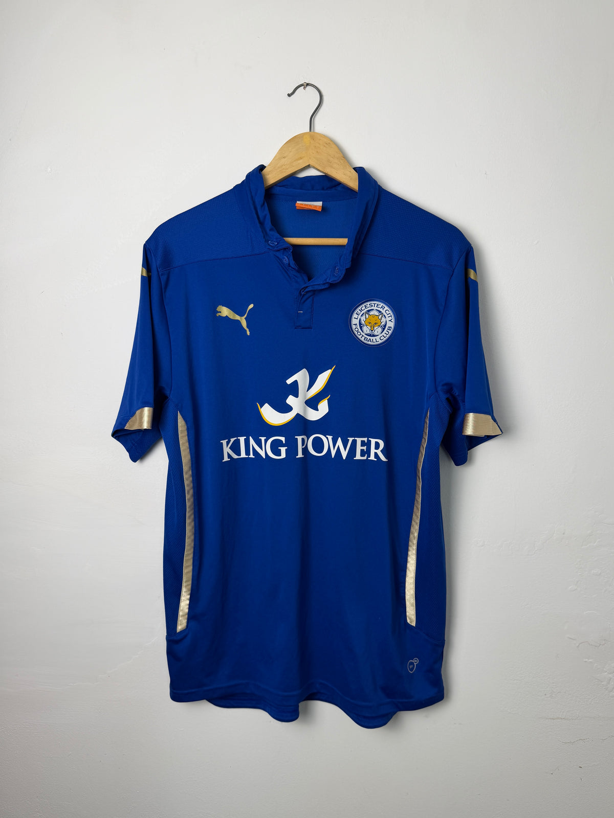 Jamie Vardy Leicester City FC 2014-15 home football shirt (L)