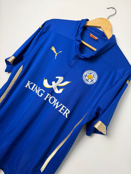 Jamie Vardy Leicester City FC 2014-15 home football shirt (L)
