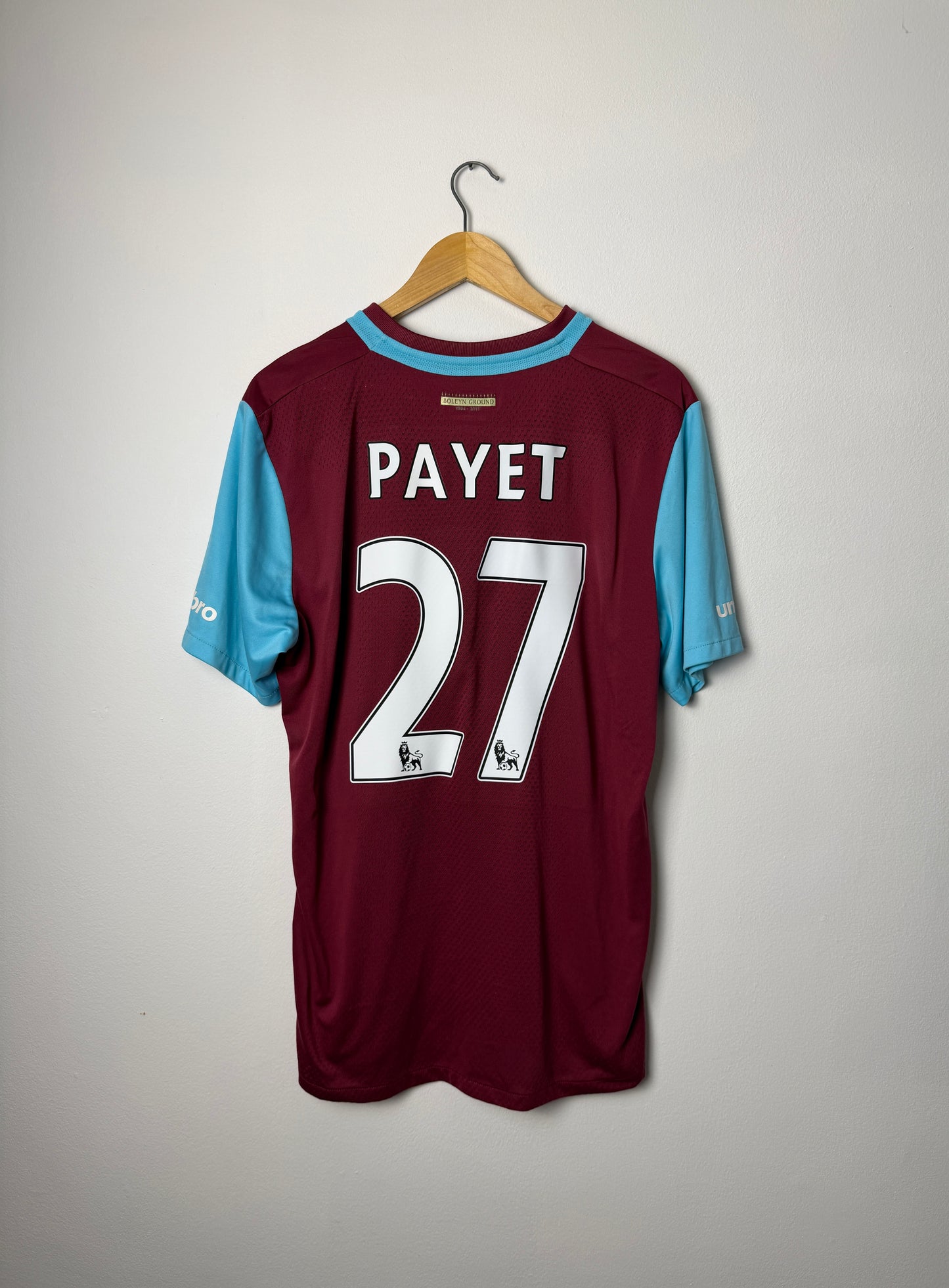 Dimitri Payet West Ham United 2015-16 home football shirt (XL)