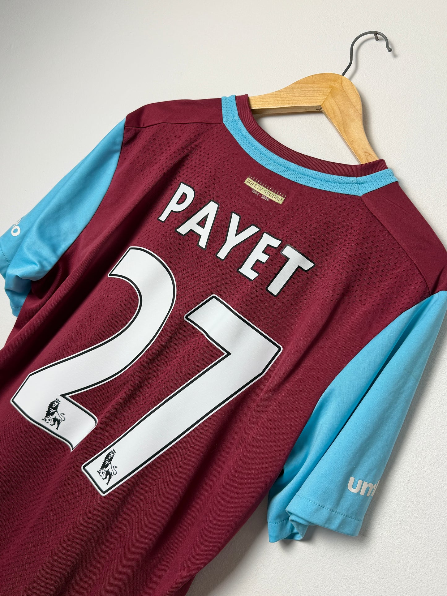 Dimitri Payet West Ham United 2015-16 home football shirt (XL)