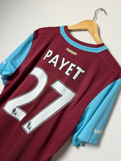Dimitri Payet West Ham United 2015-16 home football shirt (XL)