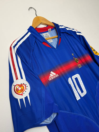 Zinedine Zidane France 2004 home football shirt (XL)