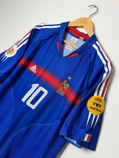 Zinedine Zidane France 2004 home football shirt (XL)