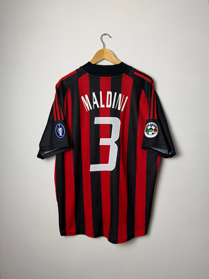 Paolo Maldini AC Milan 2002-03 home football shirt (XL)