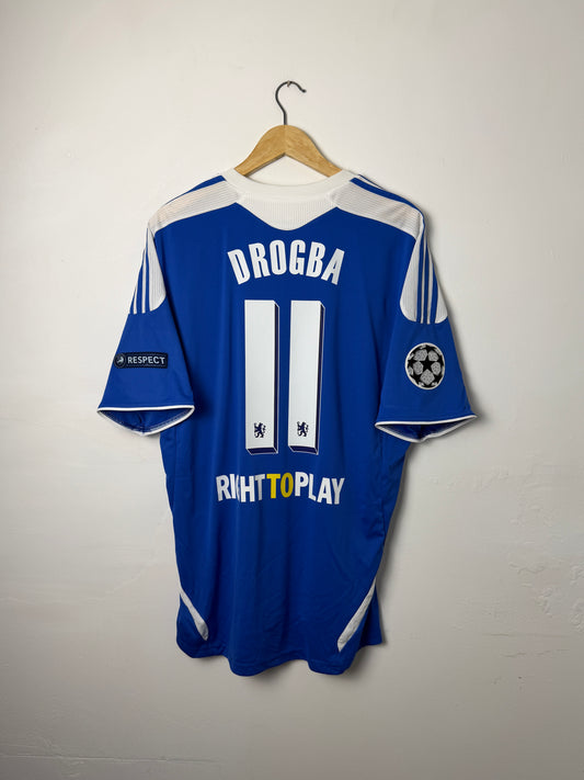 Didier Drogba Chelsea FC 2011-12 Champions League final home football shirt (XL)