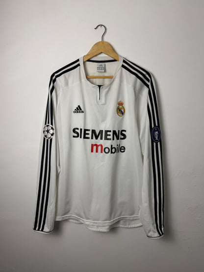 Ronaldo Nazario Real Madrid CF 2003-04 long sleeve home football shirt (XL)